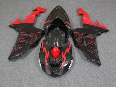 2006-2007 Black Red ZX10R Motorcycle Fairings