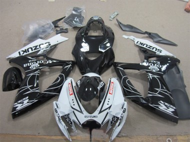 2006-2007 Black White Corona Extra Motul GSXR 600 Motorcycle Fairings
