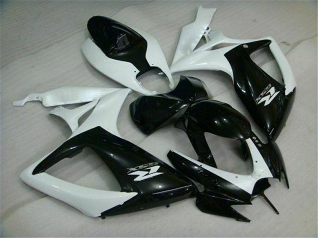 2006-2007 Black White GSXR 600/750 Motorcycle Fairings 2006-2007 Black White GSXR 600/750 Motorcycle Fairings