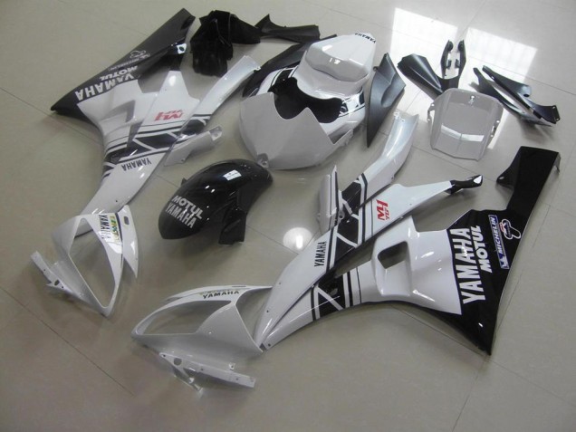 2006-2007 Black White YZF R6 Motorcycle Fairing 2006-2007 Black White YZF R6 Motorcycle Fairing