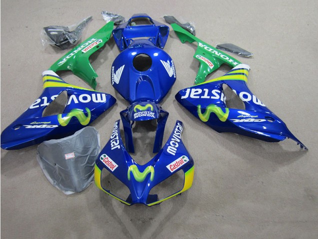 2006-2007 Blue Movistar Castrol GSXR 600 Motorcycle Fairings 2006-2007 Blue Movistar Castrol GSXR 600 Motorcycle Fairings