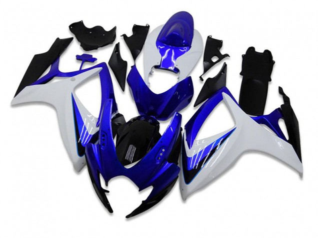 2006-2007 Blue White GSXR 600/750 Motorcycle Fairing Kits 2006-2007 Blue White GSXR 600/750 Motorcycle Fairing Kits