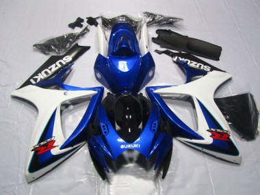2006-2007 Blue White GSXR 600 Motorcycle Fairing