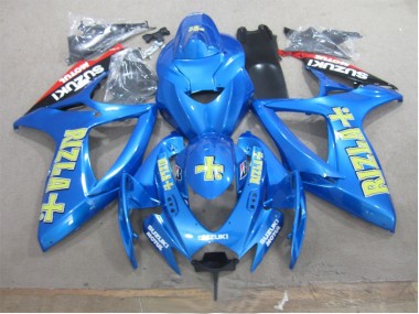 2006-2007 Blue Yellow Rizla GSXR 600 Motorcycle Fairings