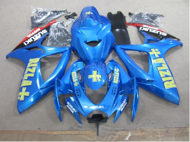 2006-2007 Blue Yellow Rizla GSXR 600 Motorcycle Fairings 2006-2007 Blue Yellow Rizla GSXR 600 Motorcycle Fairings
