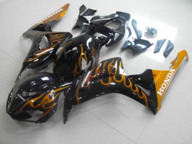 2006-2007 Gold Flame CBR1000RR Motorcycle Fairings