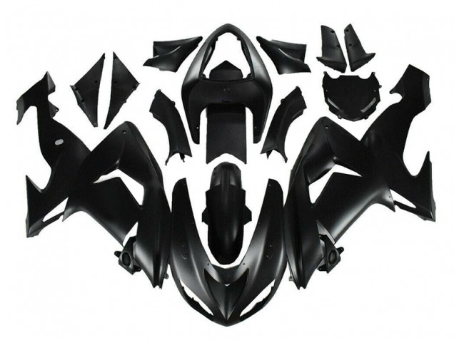 2006-2007 Matte Black ZX10R Motorcycle Fairings 2006-2007 Matte Black ZX10R Motorcycle Fairings