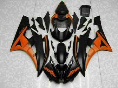 2006-2007 Orange Black YZF R6 Motorcycle Fairings