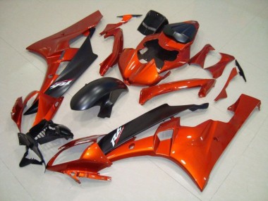 2006-2007 Orange Matte Black YZF R6 Motorcycle Fairing