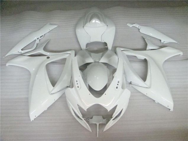 2006-2007 Pearl White GSXR 600/750 Motorcycle Fairings 2006-2007 Pearl White GSXR 600/750 Motorcycle Fairings