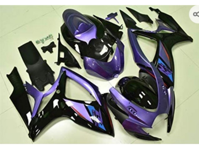 2006-2007 Purple Black GSXR 600/750 Motorcycle Fairings 2006-2007 Purple Black GSXR 600/750 Motorcycle Fairings