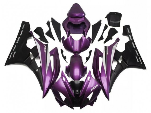 2006-2007 Purple Black YZF R6 Motorcycle Fairings 2006-2007 Purple Black YZF R6 Motorcycle Fairings