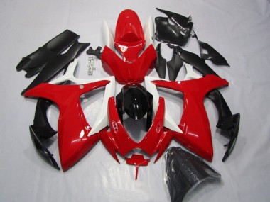 2006-2007 Red Black GSXR 600 Motorcycle Fairings