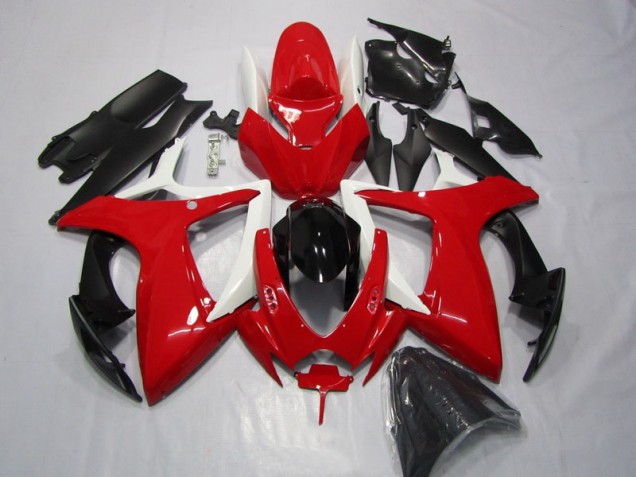 2006-2007 Red Black GSXR 600 Motorcycle Fairings