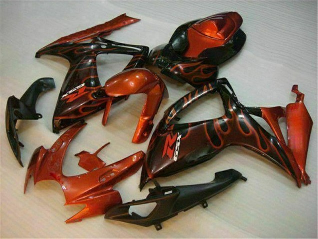 2006-2007 Red GSXR 600/750 Motorcycle Fairings 2006-2007 Red GSXR 600/750 Motorcycle Fairings