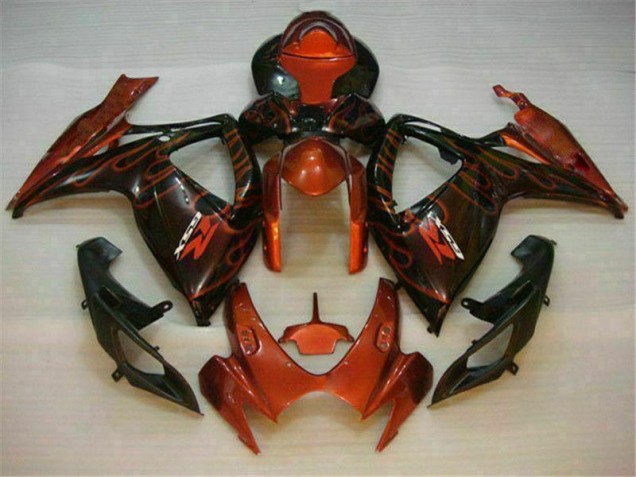 2006-2007 Red GSXR 600/750 Motorcycle Fairings 2006-2007 Red GSXR 600/750 Motorcycle Fairings