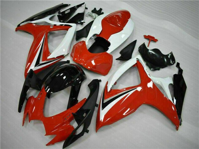 2006-2007 Red White GSXR 600/750 Motorcycle Fairing 2006-2007 Red White GSXR 600/750 Motorcycle Fairing