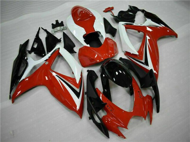 2006-2007 Red White GSXR 600/750 Motorcycle Fairing 2006-2007 Red White GSXR 600/750 Motorcycle Fairing