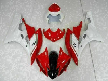 2006-2007 Red White YZF R6 Full Motorcycle Fairing Kits
