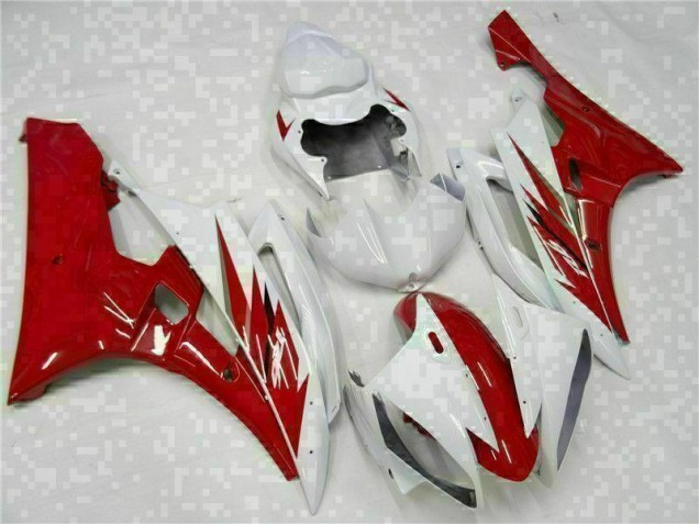 2006-2007 Red White YZF R6 Motorcycle Bodywork 2006-2007 Red White YZF R6 Motorcycle Bodywork