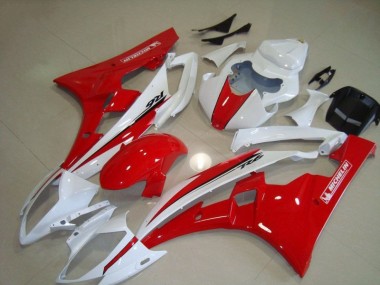 2006-2007 Red White YZF R6 Motorcycle Fairings