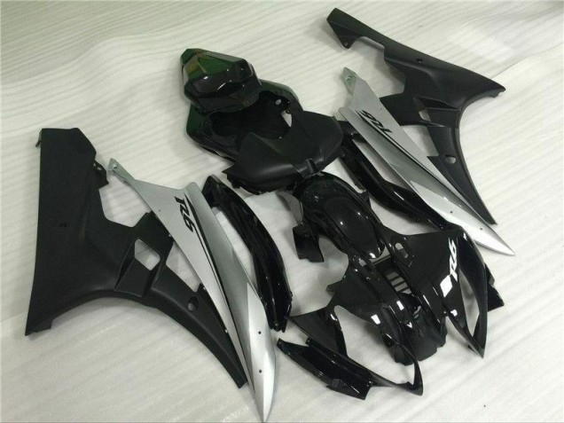 2006-2007 Silver Black YZF R6 Motorcycle Fairings 2006-2007 Silver Black YZF R6 Motorcycle Fairings