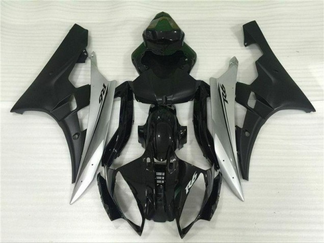 2006-2007 Silver Black YZF R6 Motorcycle Fairings 2006-2007 Silver Black YZF R6 Motorcycle Fairings