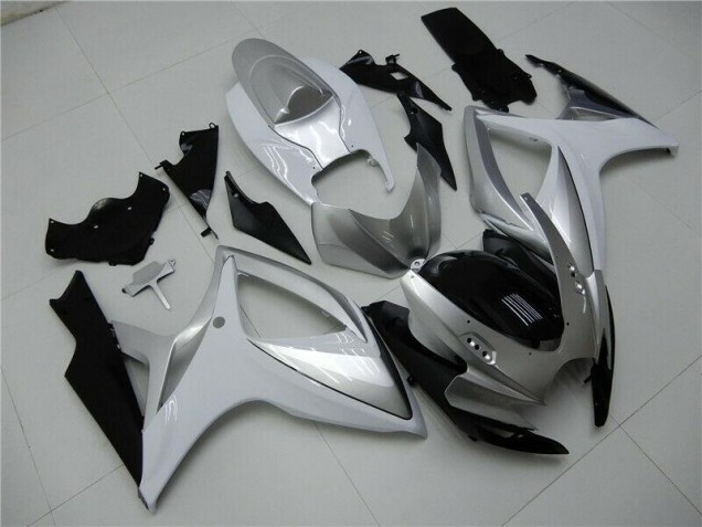 2006-2007 Silver GSXR 600/750 Motorcycle Fairing 2006-2007 Silver GSXR 600/750 Motorcycle Fairing