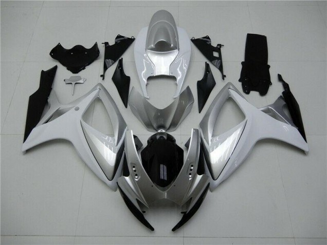 2006-2007 Silver GSXR 600/750 Motorcycle Fairing 2006-2007 Silver GSXR 600/750 Motorcycle Fairing