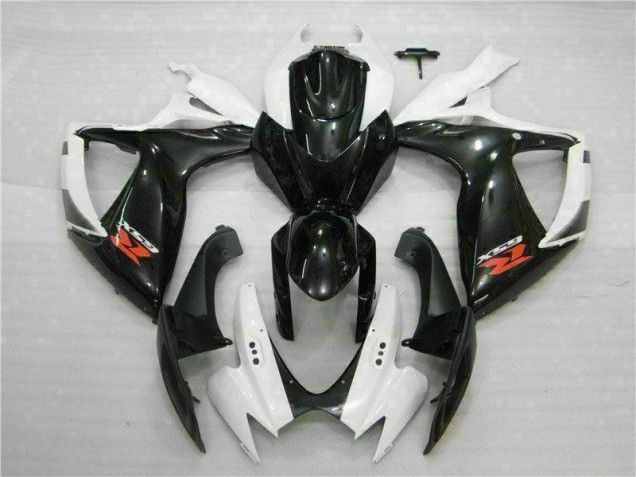 2006-2007 White Black GSXR 600/750 Motorcycle Fairings 2006-2007 White Black GSXR 600/750 Motorcycle Fairings