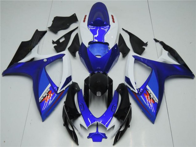 2006-2007 White Blue GSXR 600/750 Motorcycle Fairings 2006-2007 White Blue GSXR 600/750 Motorcycle Fairings