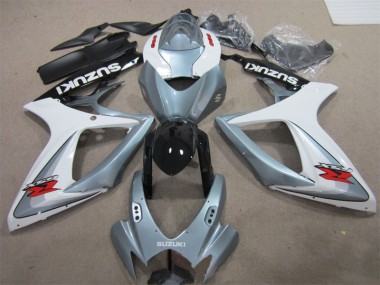 2006-2007 White Grey GSXR 600 Motorcycle Fairings