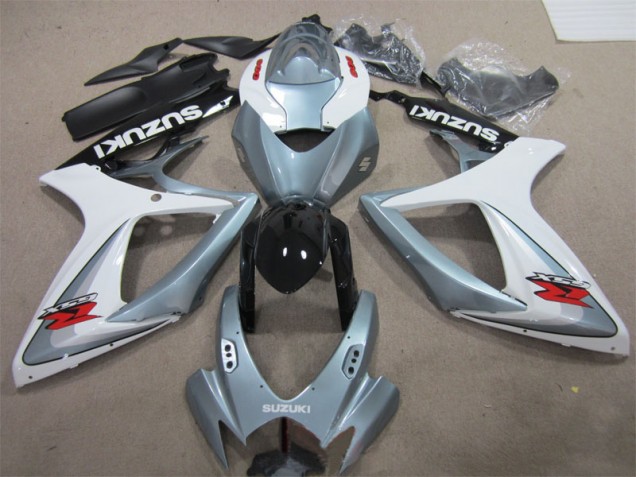 2006-2007 White Grey GSXR 600 Motorcycle Fairings 2006-2007 White Grey GSXR 600 Motorcycle Fairings
