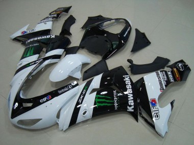 2006-2007 White Monster ZX10R Motorcycle Fairings