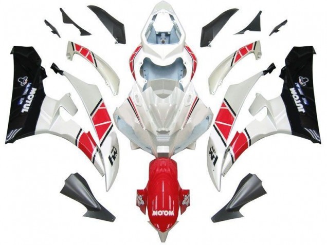 2006-2007 White Red Black YZF R6 Motorcycle Fairings 2006-2007 White Red Black YZF R6 Motorcycle Fairings