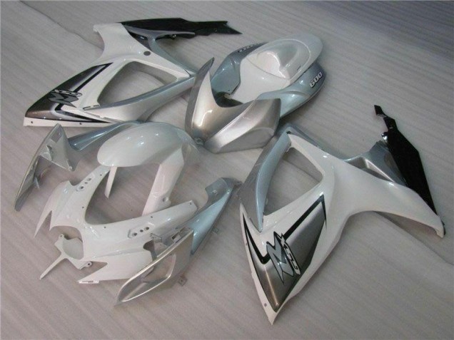 2006-2007 White Silver GSXR 600/750 Motorcycle Fairing 2006-2007 White Silver GSXR 600/750 Motorcycle Fairing