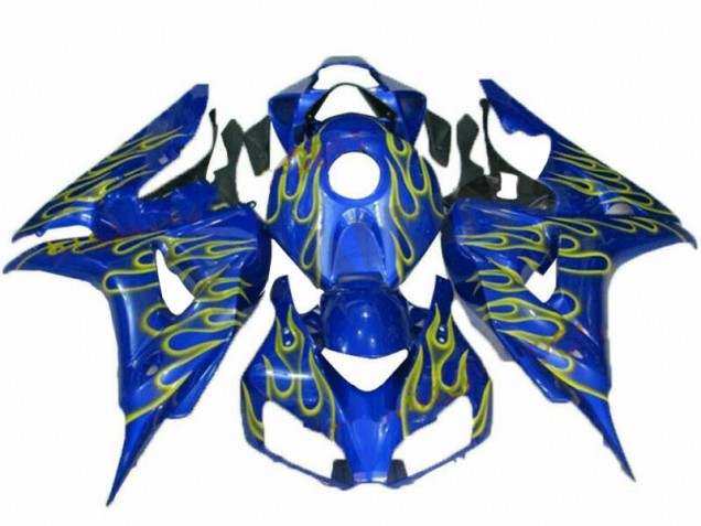2006-2007 Yellow Flame Blue CBR1000RR Motorcycle Fairings 2006-2007 Yellow Flame Blue CBR1000RR Motorcycle Fairings