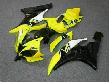 2006-2007 Yellow YZF R6 Motorcycle Fairing Kits & Plastic