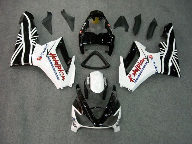 2006-2008 Black White Daytona 675 Triple Motorcycle Fairings