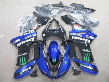 2007-2008 Black Blue Green Monster ZX6R Motorcycle Fairing