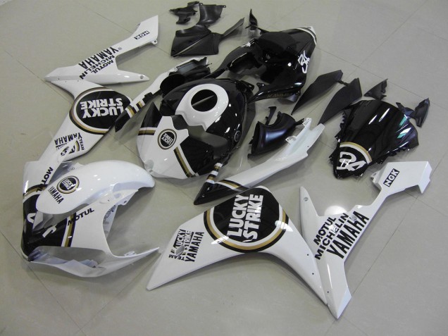 2007-2008 Black Lucky Strike YZF R1 Motorcycle Fairings 2007-2008 Black Lucky Strike YZF R1 Motorcycle Fairings