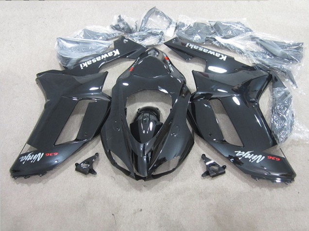 2007-2008 Black Ninja 636 ZX6R Motorcycle Fairings 2007-2008 Black Ninja 636 ZX6R Motorcycle Fairings