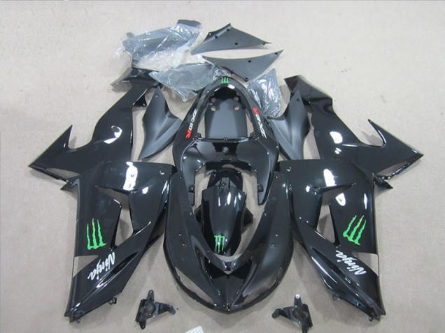2007-2008 Black Ninja Green Monster ZX6R Motorcycle Fairings 2007-2008 Black Ninja Green Monster ZX6R Motorcycle Fairings