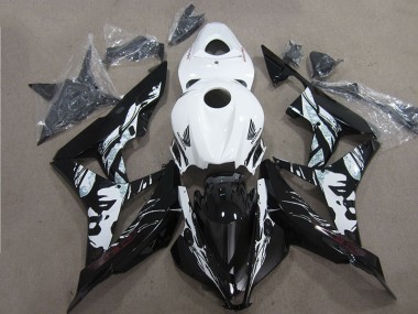 2007-2008 Black White CBR600RR Motorcycle Fairings