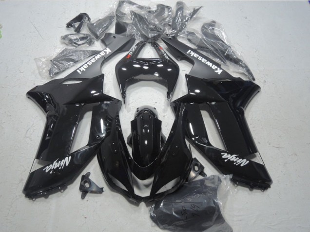 2007-2008 Black White Ninja ZX6R Motorcycle Fairings 2007-2008 Black White Ninja ZX6R Motorcycle Fairings