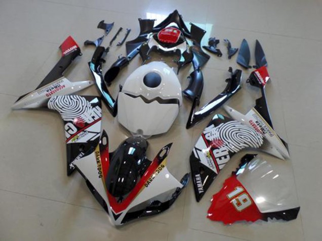 2007-2008 Black White Red YZF R1 Motorcycle Fairings 2007-2008 Black White Red YZF R1 Motorcycle Fairings