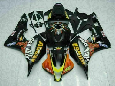 2007-2008 Black Yellow Repsol 46 CBR600RR Motorcycle Fairings