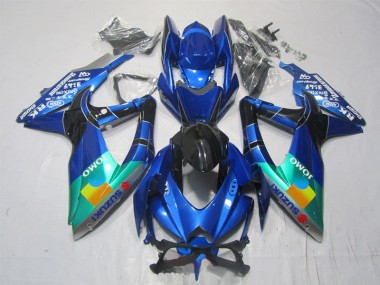 2007-2008 Blue Black Green Jomo GSXR 1000 Motorcycle Fairings