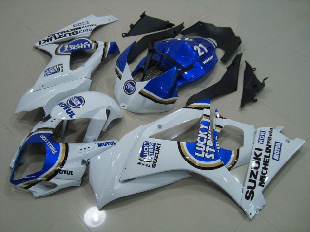 2007-2008 Blue Lucky Strike GSXR 1000 Motorcycle Fairings