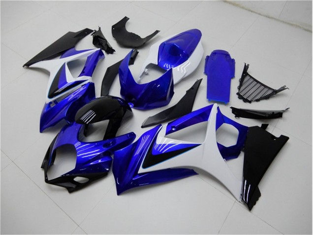 2007-2008 Blue White Black GSXR 1000 Motorcycle Fairings